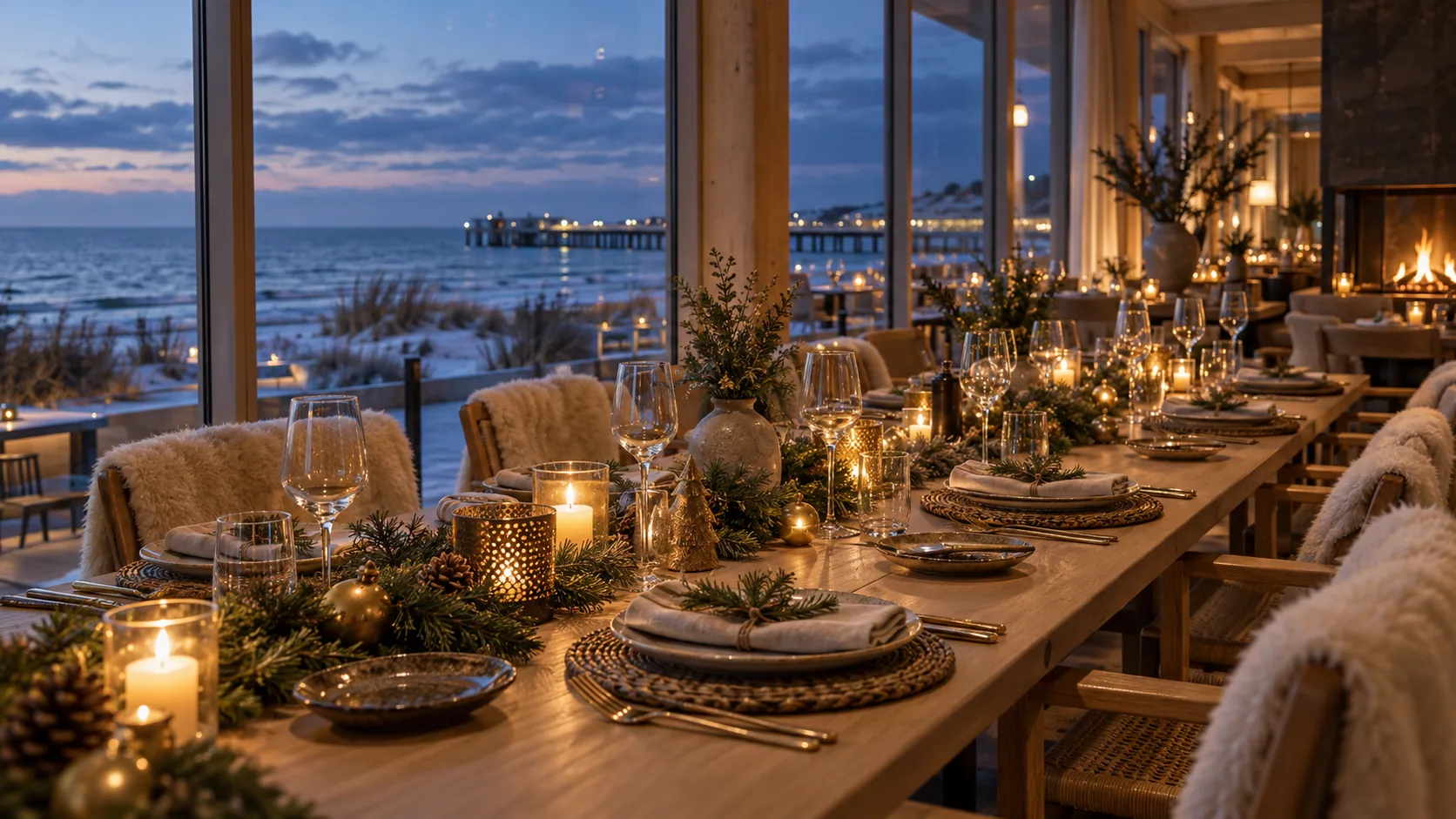 Weihnachtsfeier am Meer